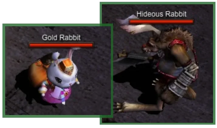 Gold Rabbit e Hideous Rabbit.